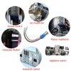 Sydien 1Pc 110V-220V 3A Latching/Self-Locking Push Button Switch with Wire