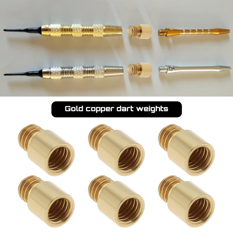 OTOTEC 12Pcs Dart Weights 9x5x5.8mm 1 Grams Brass Dart Weights