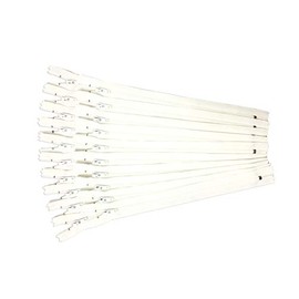 (20cm ) - White Colour YKK Zippers 20cm Number 3 Nylon Coil set of 10 Pieces