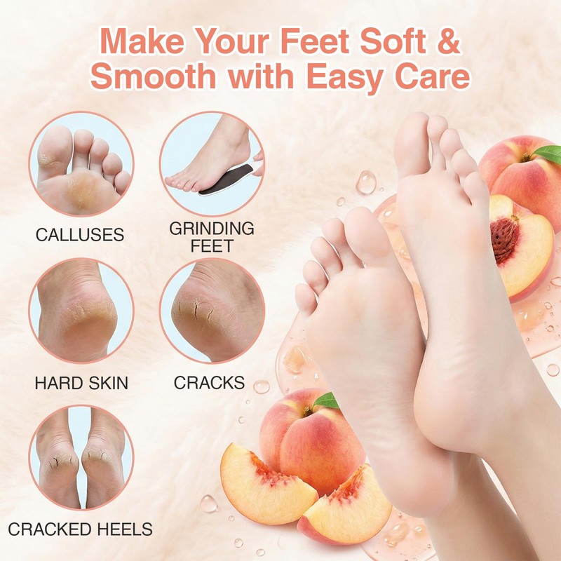 atnoya 5 Pack Foot Mask, Peach Extracts Foot Peel Mask