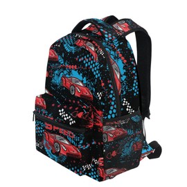 ALAZA Red Race Car Boys School Backpack for Kids Teens Bookbag Travel Daypack Bag 16 inch