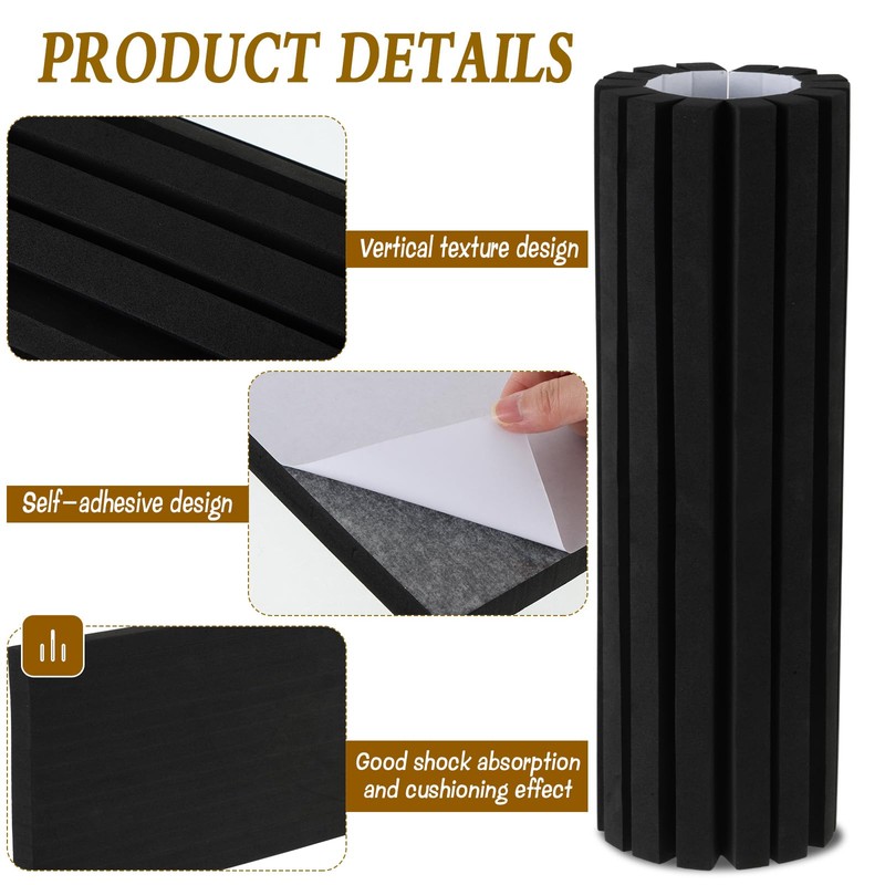 CebraBounze 4-Pack Garage Wall Protector, 14.9”x7.8” Self-Adhesive EVA Foam Bumpers,