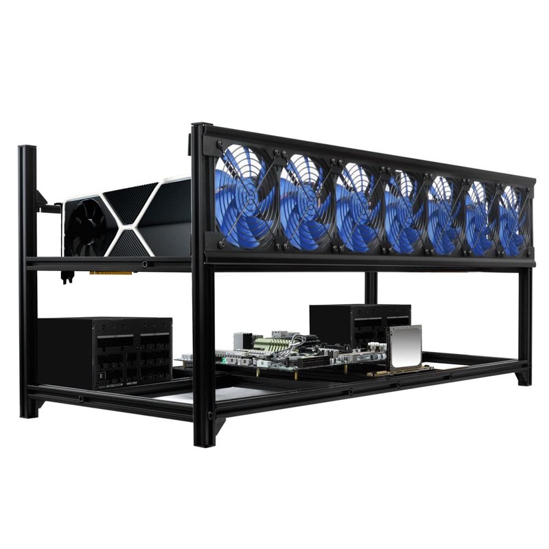 Kingwin 8 GPU Miner Rig Case Frame – Premium Stackable