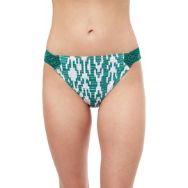 Profile by Gottex Women's Standard Iota Hipster Bottom, Emerald/White