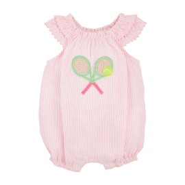 Mud Pie Baby Girl Seersucker Tennis Bubble; 3-6 Months