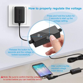 BENSN 24W AC/DC Adaptador de Corriente alterna Universal 5V 6V 9V 12V 15V 17V Eliminador Regulado Cable de alimentación del Cargador para Tablet, Tiras de LED, cámaras de CCTV, enrutadores, Altavoces