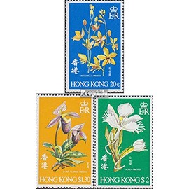 Prophila Collection Hong Kong 341-343 (complete edition) 1977 orchids (stamps for collectors) plants / mushrooms