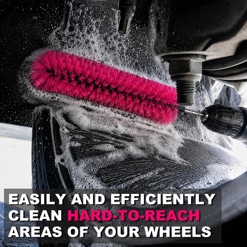 Drill Brush for Car Wheel with High-Density Bristles