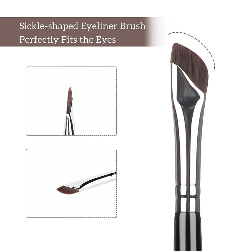 Etercycle Eyeliner Brushes Set, Fine Angled Eyeliner Eyebrow Concealer Brushes,