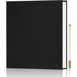 ROROUP Photo Albums, Extra Large Capacity Family Wedding Picture Albums Photo Book, Magnetic Self-stick Photos Hand Made DIY Albums, Memory Book Holds 3x5, 4x6, 5x7, 6x8, 8x10 Inch Photos (Black)