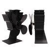 Heat Powered Fireplace Fan 4 Blades Aluminum Alloy Stove Fan