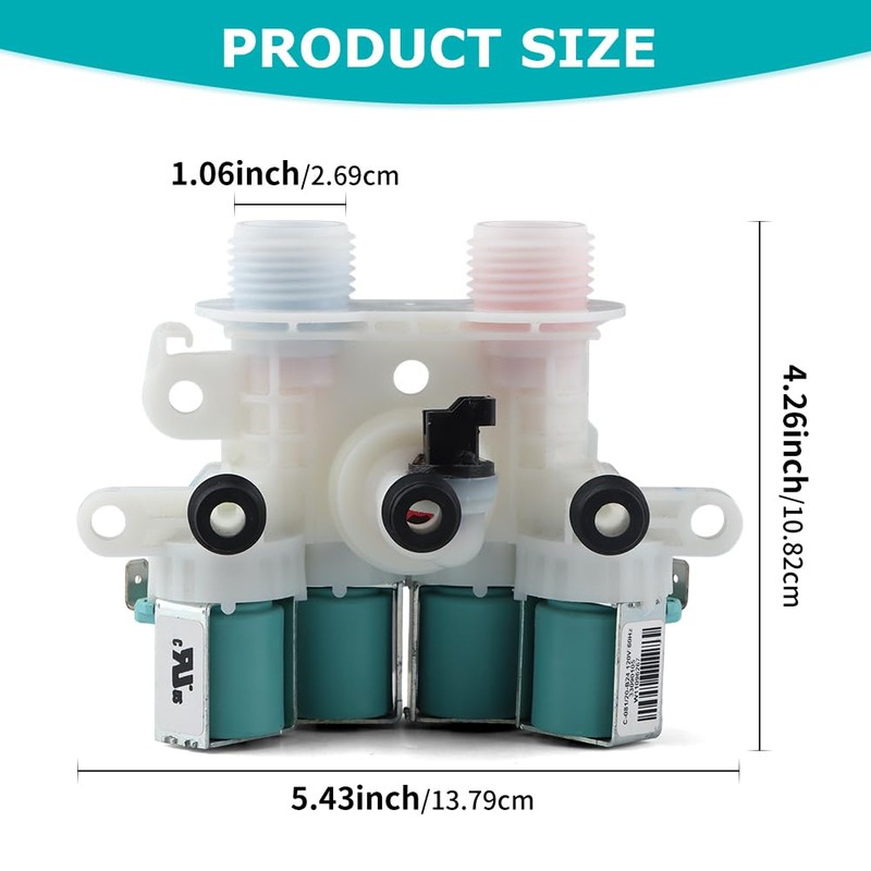 W11096267 Washing Machine Water Inlet Valve - OEM Replacement for