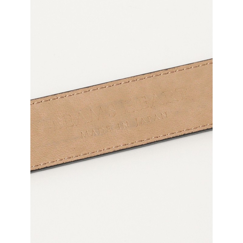 Beams Heart 415200479941988 Men's Leather Belt, 13.1 inches (331 mm),