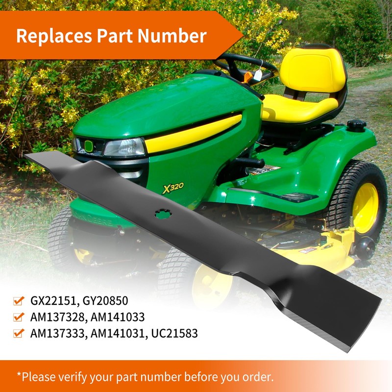 budrash GX22151 Mower Blades for John Dee re 42" Deck,