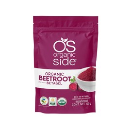 Organicside - Betabel en Polvo Orgánico (Beetroot) 100 g - Certificado Orgánico USDA y SAGARPA