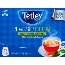 Tetley, Decaffeinated Classic Black Tea Bags, 72 Count