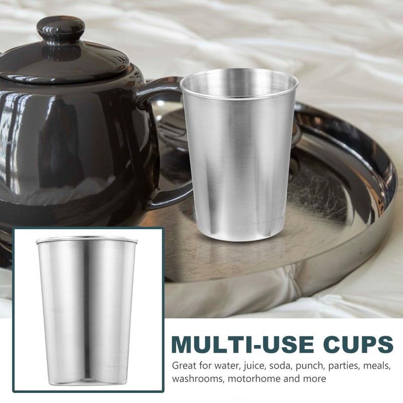 SOLUSTRE Stainless Steel Water Tumbler Cup for Bathroom and Home