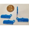 12 VINTAGE HONG KONG BLUE HAIR COMB 23x8mm. ACRYLIC CELLULOID