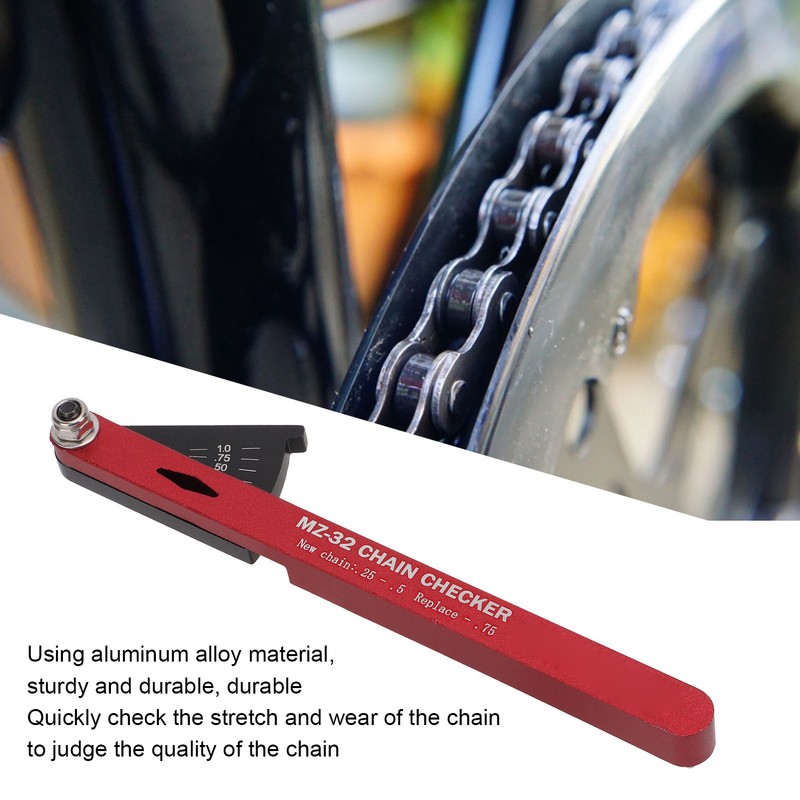 Bicycle Chain Wear Indicator Aluminum Chain Checker Multifunctional Bike Chain