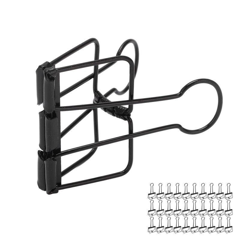 30Pcs Wire Binder Clips 2 Inch Hollow Out Strong Clamping