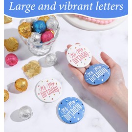 4 Pack Happy Birthday Pin, Birthday Button, Sturdy Tinplate Its-my-birthday Pin for Girls, Boys, Men, Party Decorations, (2 Colors)