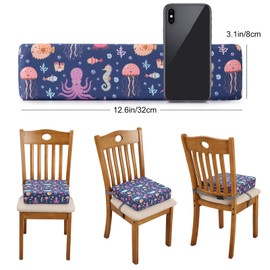 Zicac Booster Seat Dining Chair,Portable Toddler Booster Cushion for Dining Table, Travel Heightening Cushion Booster Seat for Baby Kids Child