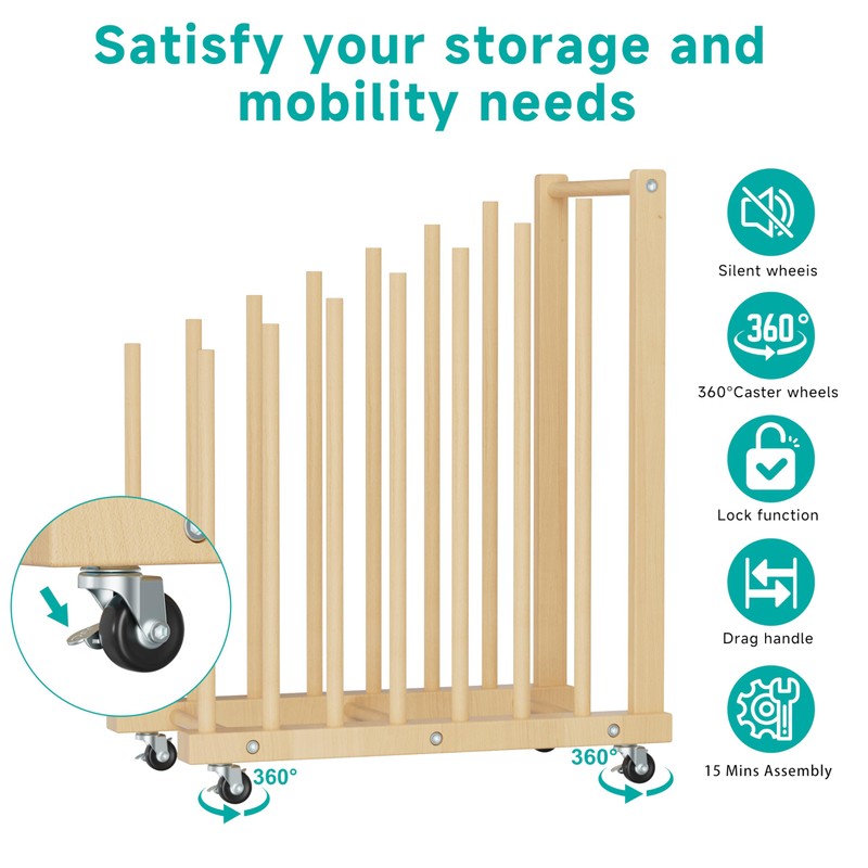 Evellstor Art Storage Rack with Handle, Art Drying Painting Rack
