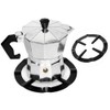 Round Stove Rack Coffee Pot Shelf Stainless Iron Black Moka
