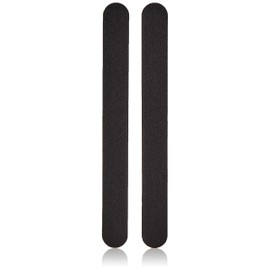 Manicare Pack Of 2 Professional Nail Files, Black Emery Boards, Natural And Artificial Nails, Double Sided Medium Grit, For At Home DIY Salon Professional Manicure Or Pedicure, Shapes And Styles Nails