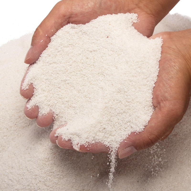 18 Pounds Aquarium White Sand Natural Decorative Sand,Coarse Sand Stone,Coarse