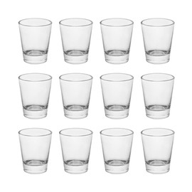BTGLLAS Heavy Base Shot Glasses, 1.5 oz Sets of Clear Shot Glass (12 Pack), Measuring Cup for Espresso, Liquid, and Wine - Heavy Glass (Glass, 12Pack)