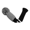 Black Diagonal Stripes Knit Woods Golf Head Covers, Set of
