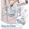 HOMLAND 3-in-1 Bedside Commode with Sturdy Dual-Crossbar Support Construction, Stable