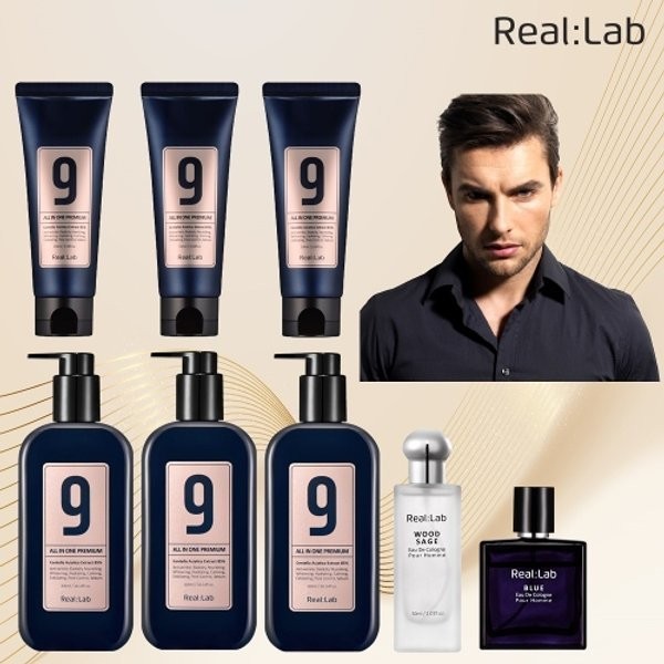 [Real Lab] [Latest Award] Nine All-in-One Premium Men’s Basic (3 large capacity + 3 medium capacity + 2 perfume), None