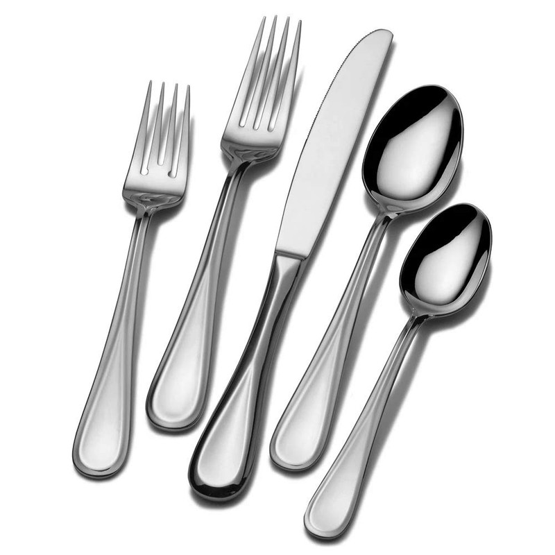 Mikasa 5100237 Bravo 20-Piece 18/10 Stainless Steel Flatware Set, Service