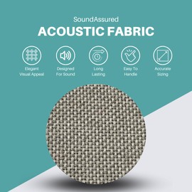 SoundAssured Acoustical Fabric - Acoustically Transparent Fabric for Making Acoustic Panels - DIY Sound Panel Acoustic Fabric (Light Beige)