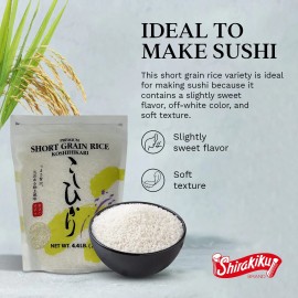 Shirakiku 4.4 Pound Koshihikari Short Grain Sushi Rice Premium Quality For Cooking