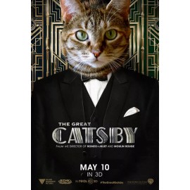 Unbranded FUNNY CAT GREAT GATSBY REFRIGERATOR LOCKER GLOSSY MAGNET CHRISTMAS MAN CAVE GIFT