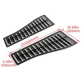 YUOQDKE for Chevy for Camaro 1985-1990 Iroc Vented Heat Extractor Hood Louvers Scoop Steel Black Powder Coated Pls See the Pic for Reference Screw-on