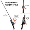 Kid Casters Black/Orange Camo No Tangle Fishing Combo with Bobber,