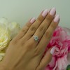 IzuBizu London Women Sterling Silver Solitaire Ring Adjustable Round Cut