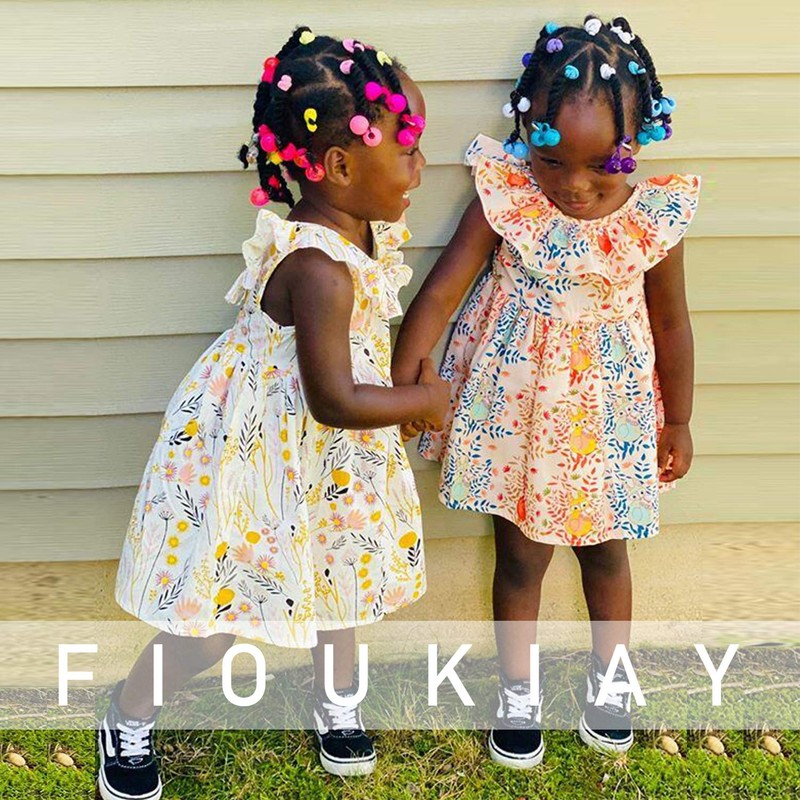 Toddler Baby Girl Sun Dress Wildflower Floral Seaside Beach Dress