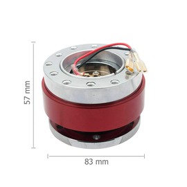 Baceyong Car Steering Wheel Quick Release Hub Adapter Universal Snap Off Boss Kit for Car Racing Rally Motorsport 6 Hole Pattern Red