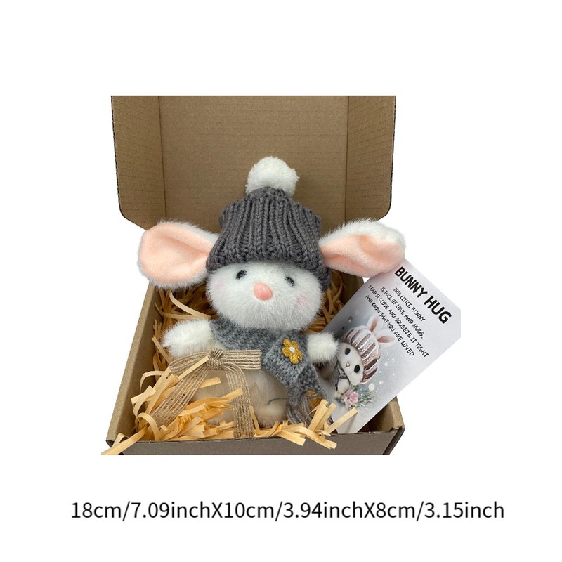 Dickly Mini Bunny Doll for Easter Celebration, Plush Toy with