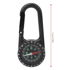 Eddwiin Compass, Zinc Alloy Portable Carabiner Compass with Graduated Ring Outdoor Navigation Tools,Travel Accessory for Outdoor Camping ，Hiking, Navigation