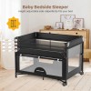 Smelluck Baby Bedside Sleeper Bassinet Bed,5 in 1 Portable Crib