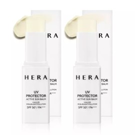 Hera 헤라 UV프로텍터 액티브 선 밤 10gx2개 SPF50+ PA++++ 쿨링 진정 워터프루프 선크림 Hera UV Protector Active Sun Cream 10gx2 SPF50+ PA++++ Cooling Soothing Waterproof Sunscreen
