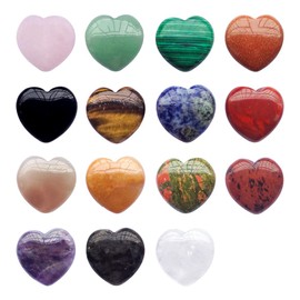 Belvanr Heart Stones Pack of 15 Heart-Shaped Crystal Heart Lucky Charm Crystal Stones Heart, Heart Stone Decorative Stone Heart Rose Resin Hearts Heart-Shaped Pendant Made of Stone for Decoration