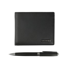 Police Men's Gift Box, Black with dog tag, blue pen, Classic