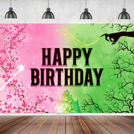 Movie Happy Birthday Decorations Backdrop, Happy Birthday Banner for Big Fans, Popular Party Supplies Backdrop Banner for Home
